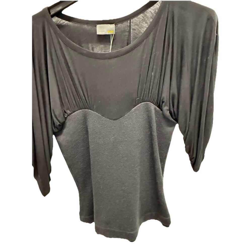 Fendi bustier top black grey 46